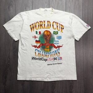 Vintage World Cup Tradition FIFA Soccer 1994 Rare USA Graphic T-Shirt Size XL
